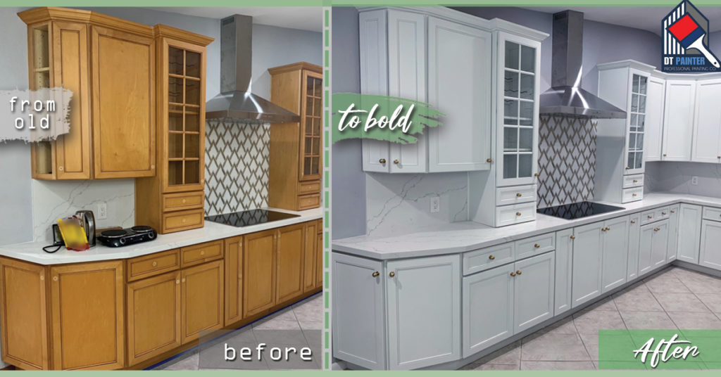 cabinet painting before after